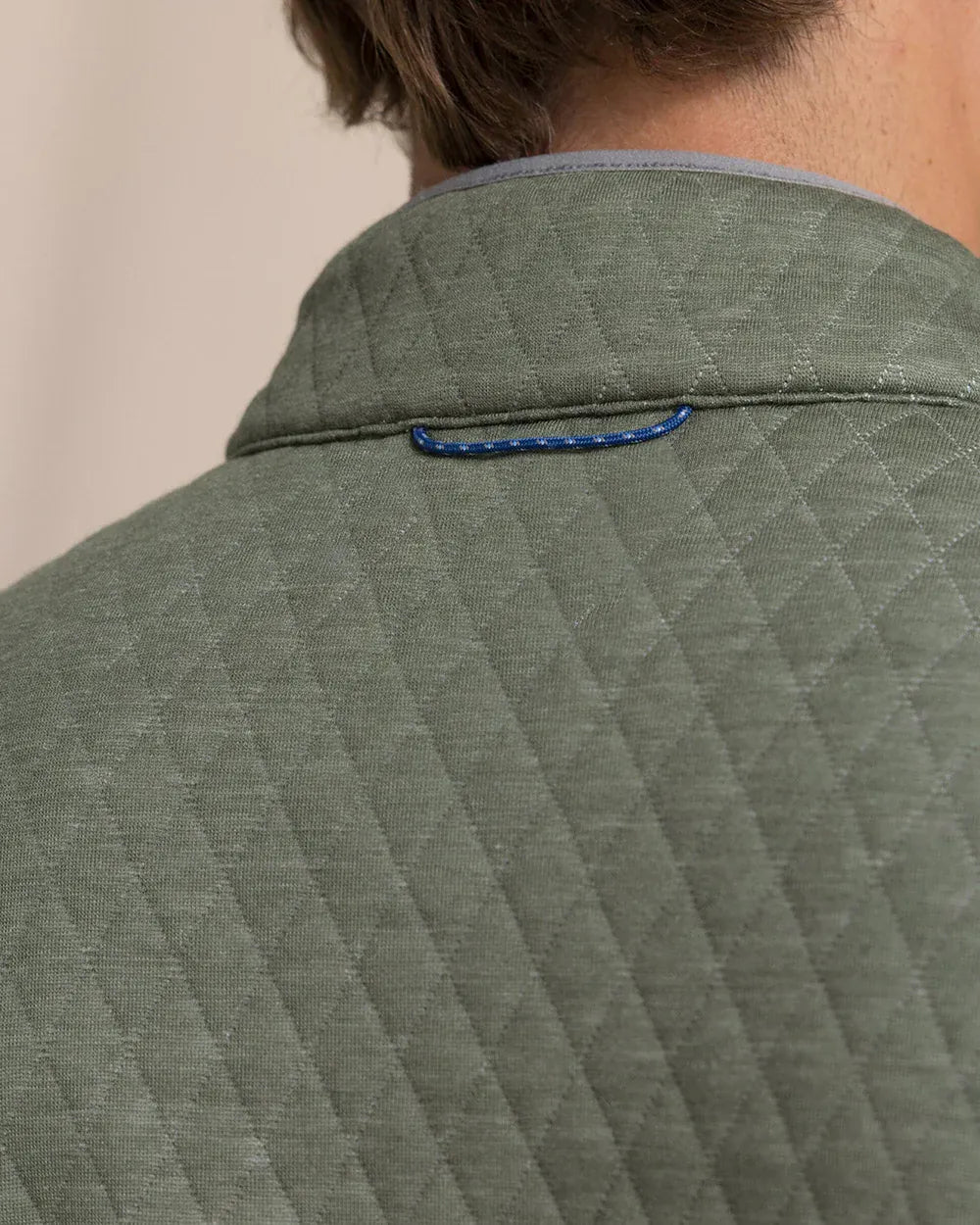 Southern Tide 1/4 Zip Quilted Heather Reversible Quarter Snap