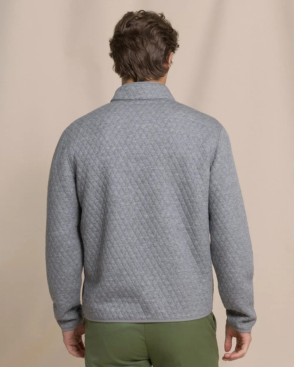 Southern Tide 1/4 Zip Quilted Heather Reversible Quarter Snap