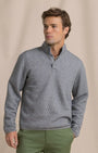 Southern Tide 1/4 Zip Quilted Heather Reversible Quarter Snap