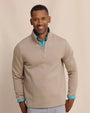 Southern Tide 1/4 Zip SANDSTONE KHAKI / S Oak Island Reversible Quarter Zip