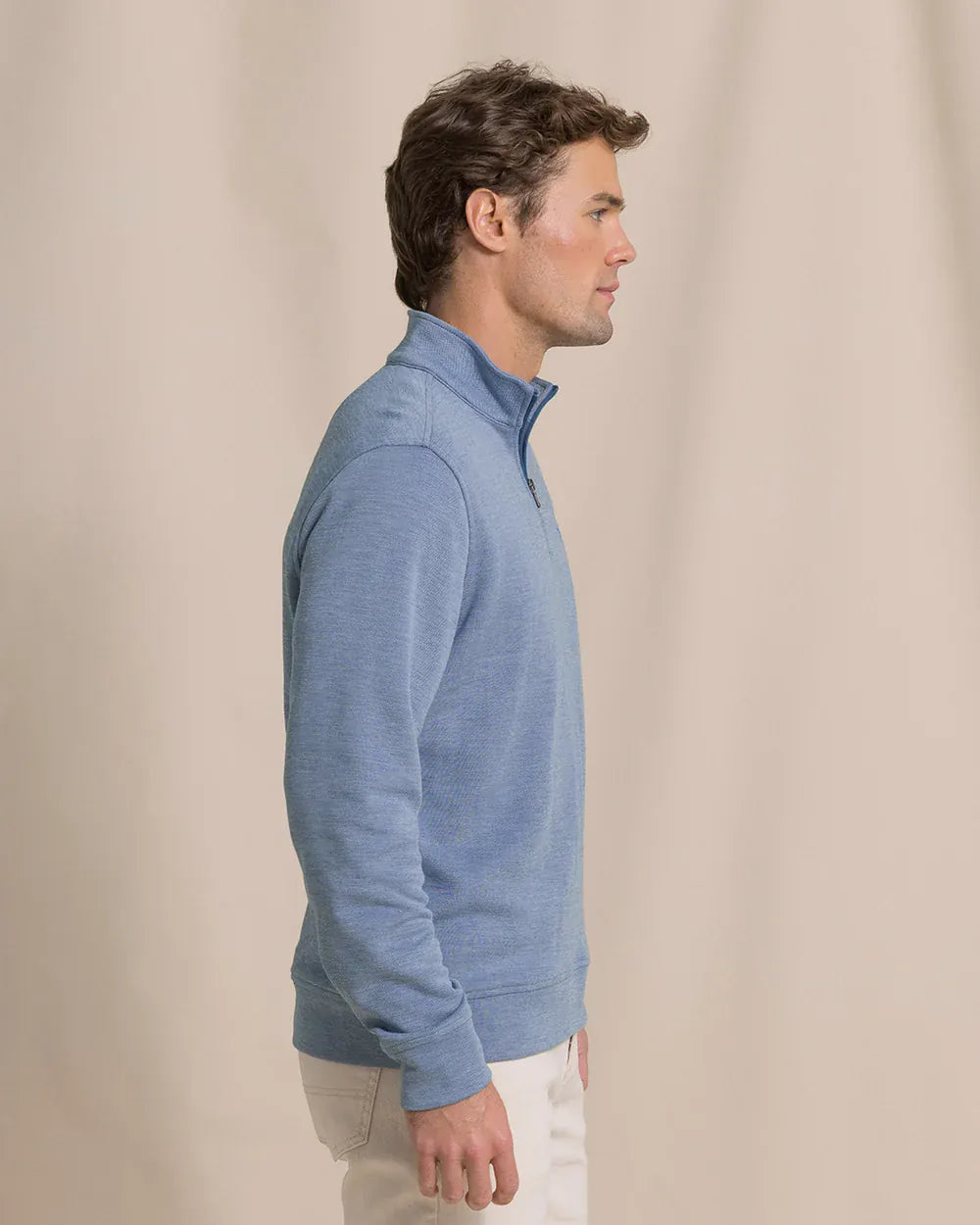 Southern Tide 1/4 Zip Sandy Cove Pique Quarter Zip