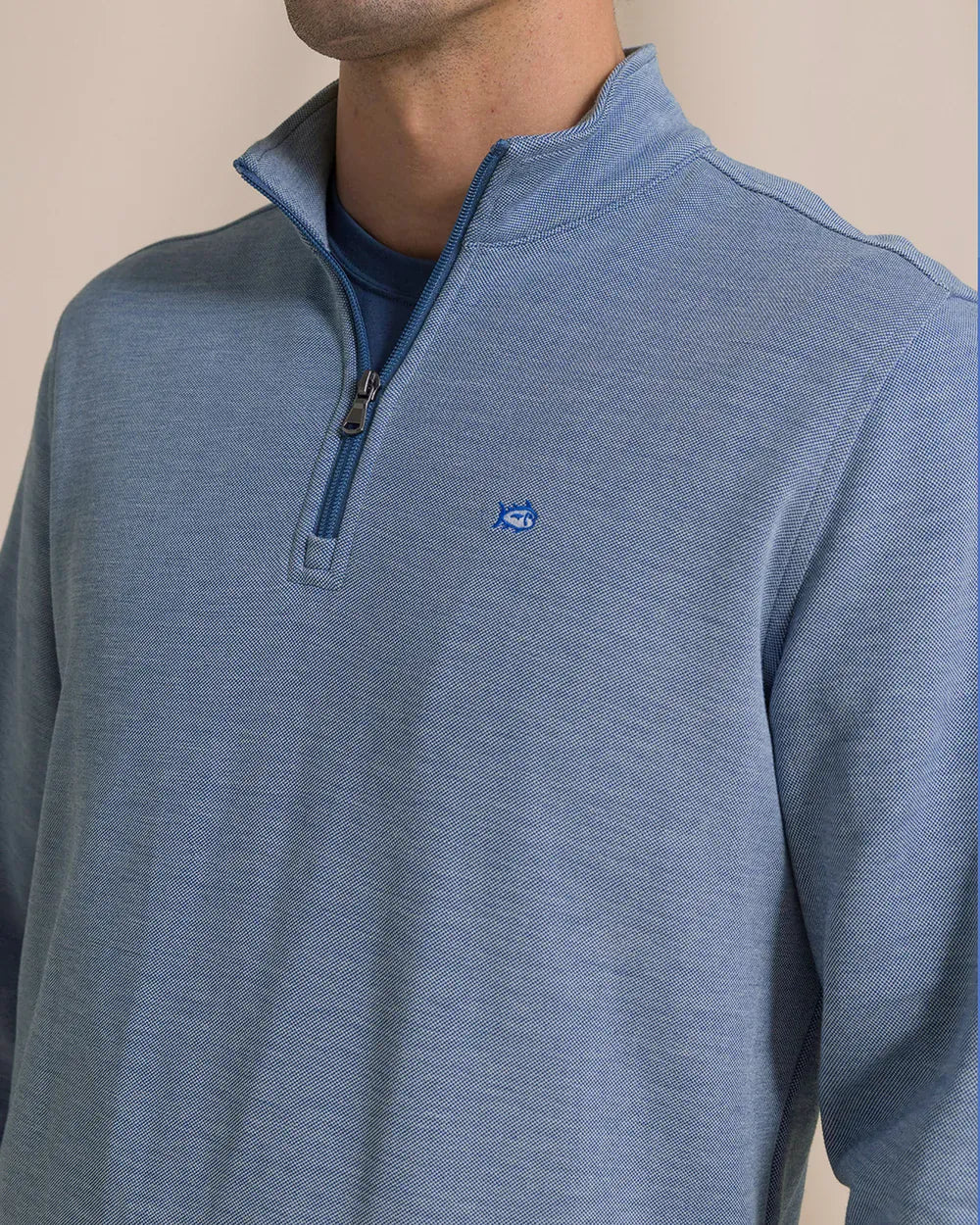 Southern Tide 1/4 Zip Sandy Cove Pique Quarter Zip