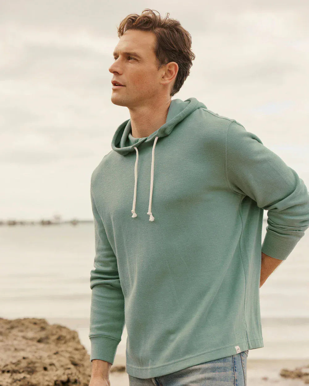 Southern Tide Crew Necks & Hoodies Bay View Hoodie in Sea Foam Green
