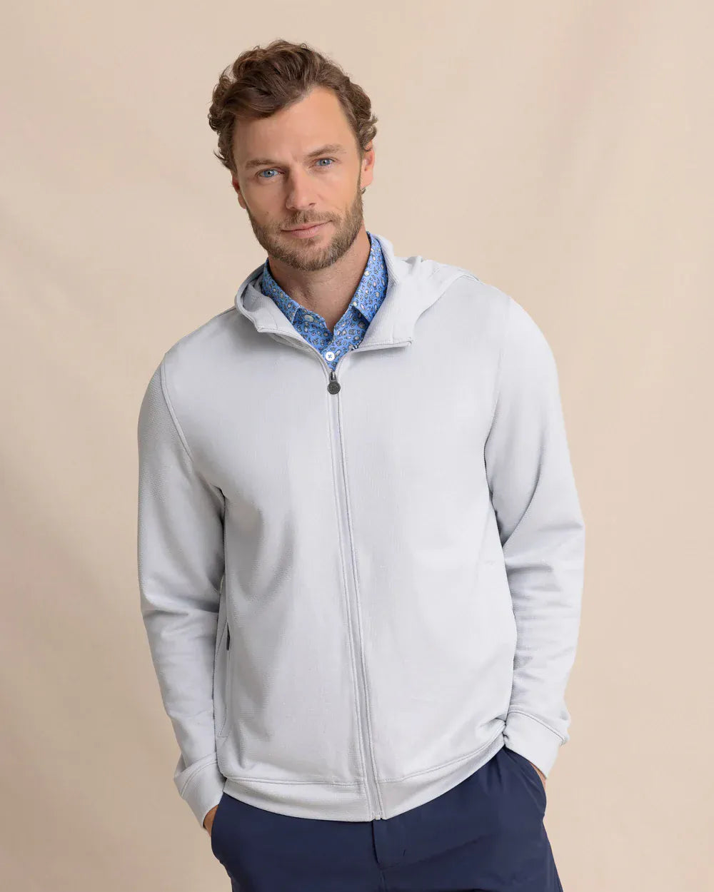 Southern Tide Crew Necks & Hoodies Schooner Full-Zip Hoodie in Silver Lake