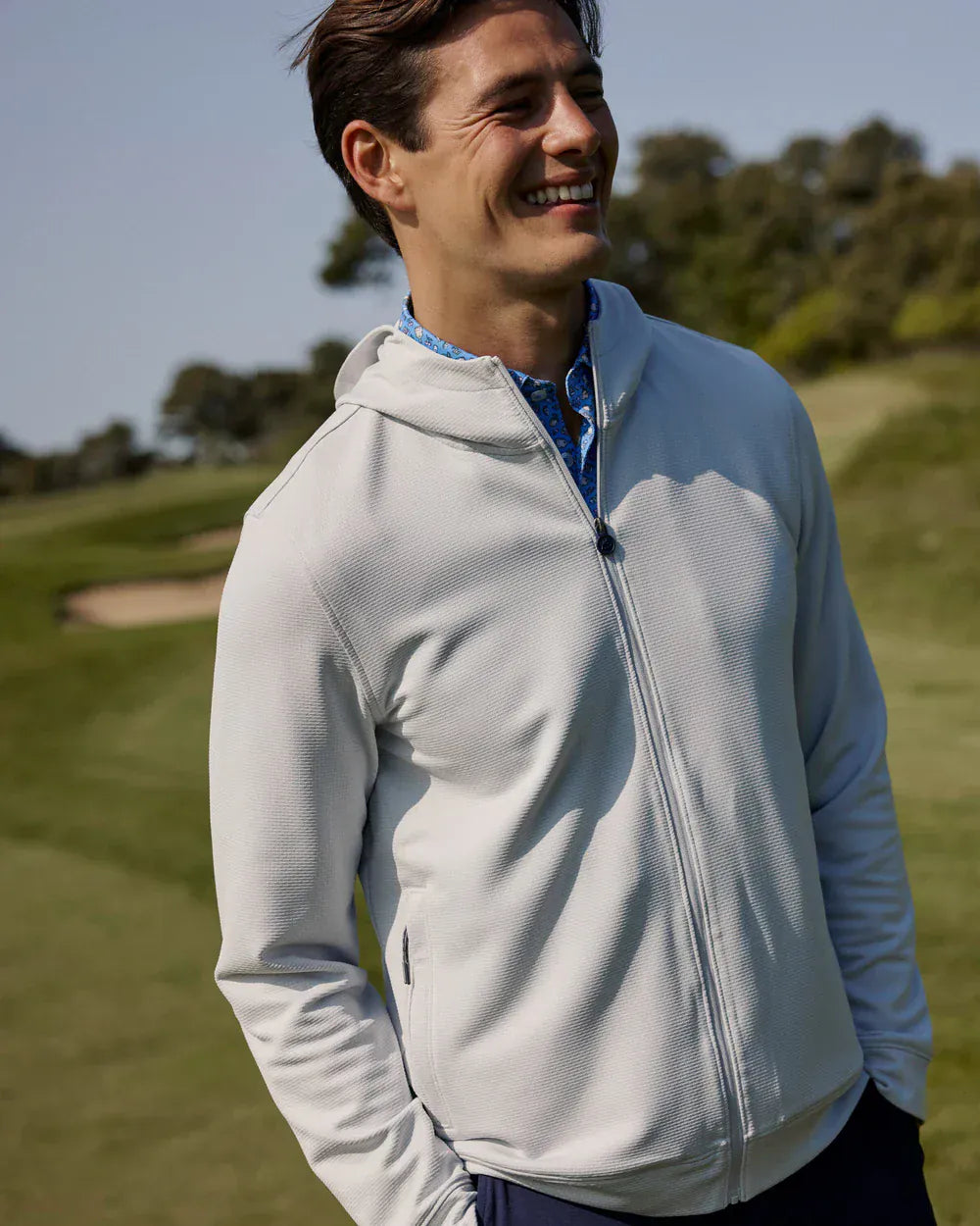 Southern Tide Crew Necks & Hoodies Schooner Full-Zip Hoodie in Silver Lake