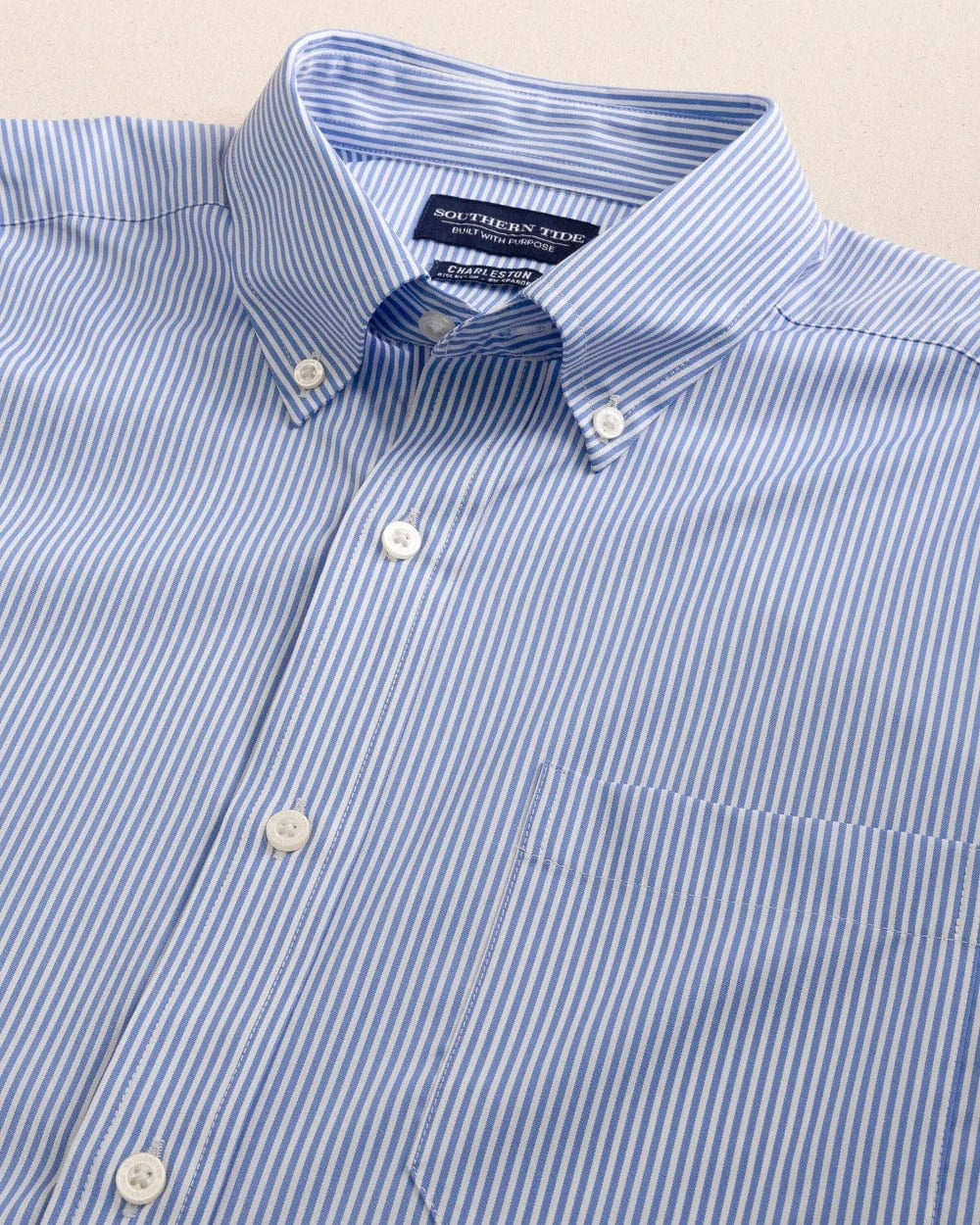 Southern Tide Dress Shirts Bengal Stripe brrr Intercoastal Sport Shirt - Cobalt Blue