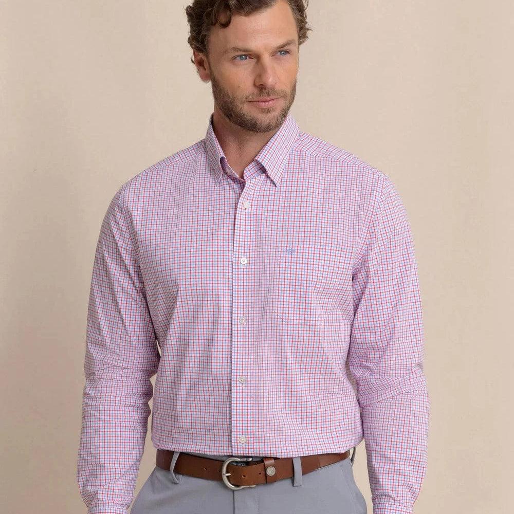 Southern Tide Dress Shirts SNAPPER / S Charleston Summerton Plaid Sport Shirt