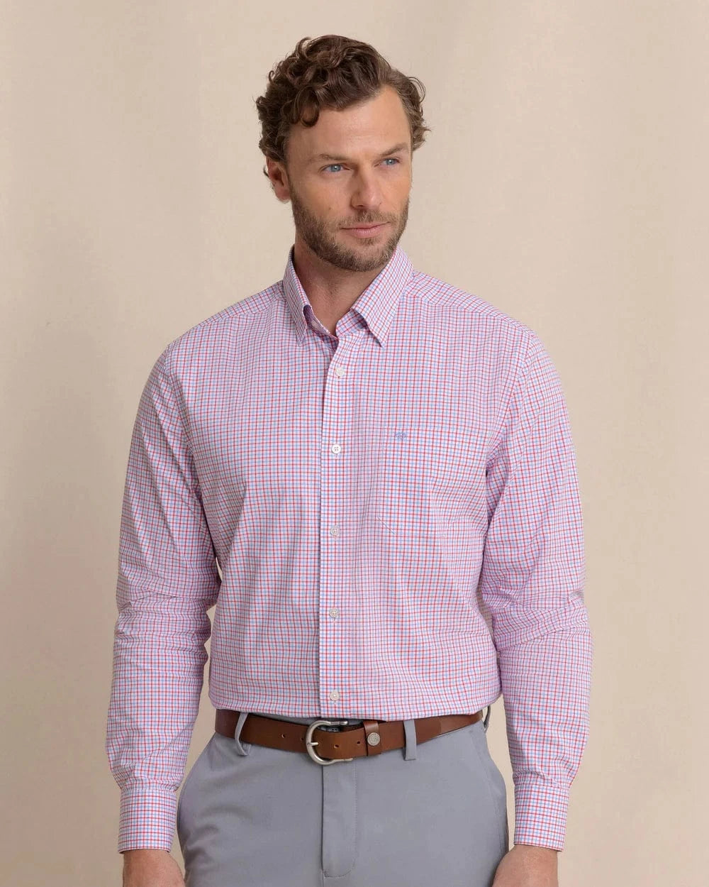 Southern Tide Dress Shirts SNAPPER / S Charleston Summerton Plaid Sport Shirt