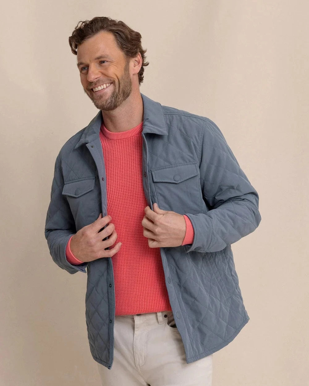 Southern Tide Jackets HARBOUR MIST / S Grafton Quilted Jacket