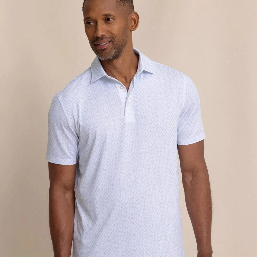 Southern Tide Polos Classic White / S Driver Cocktail Hour Printed Polo