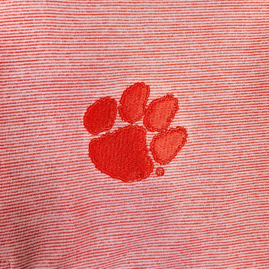 Southern Tide Polos Clemson Tigers Driver Spacedye Polo Shirt- Endzone Orange