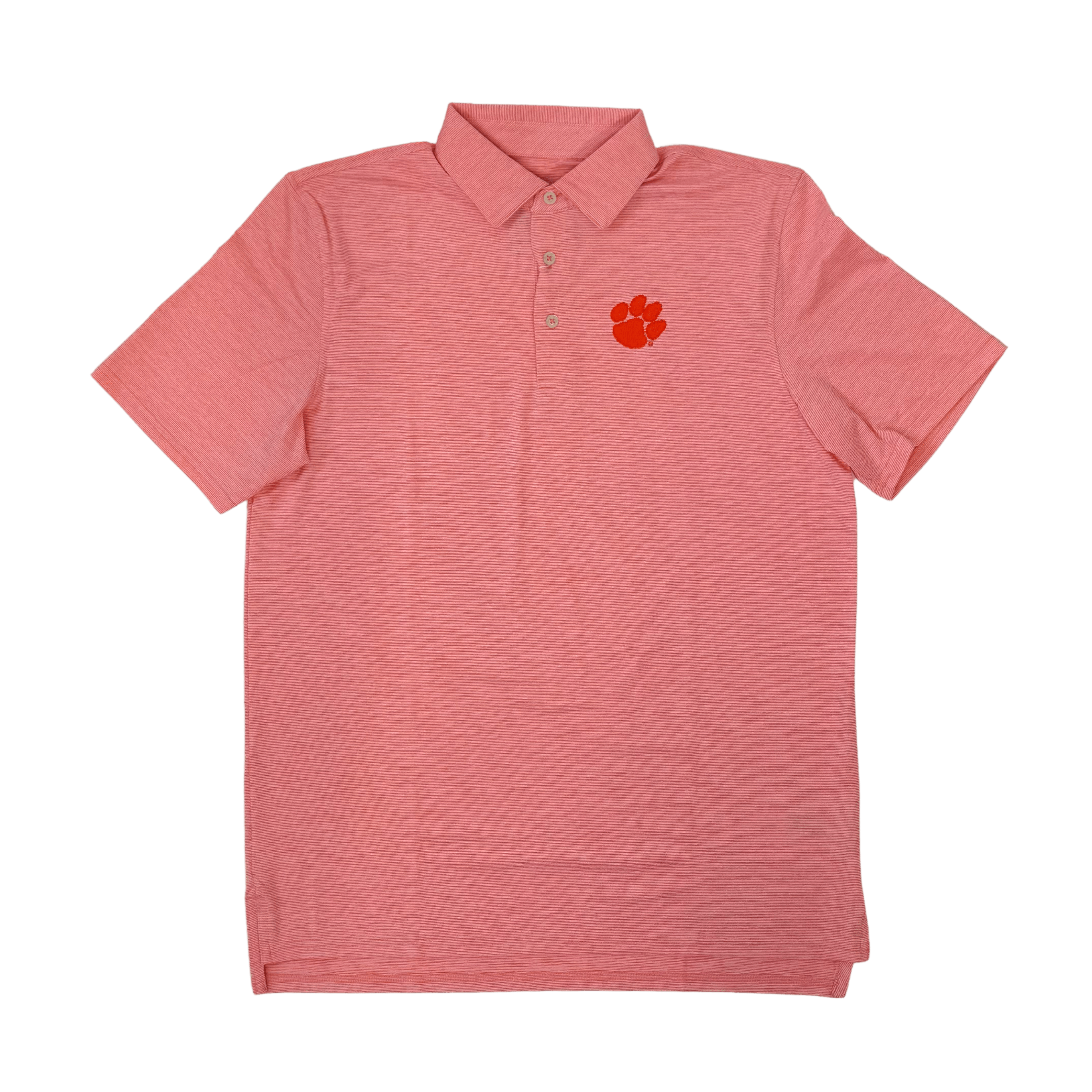 Southern Tide Polos Clemson Tigers Driver Spacedye Polo Shirt- Endzone Orange