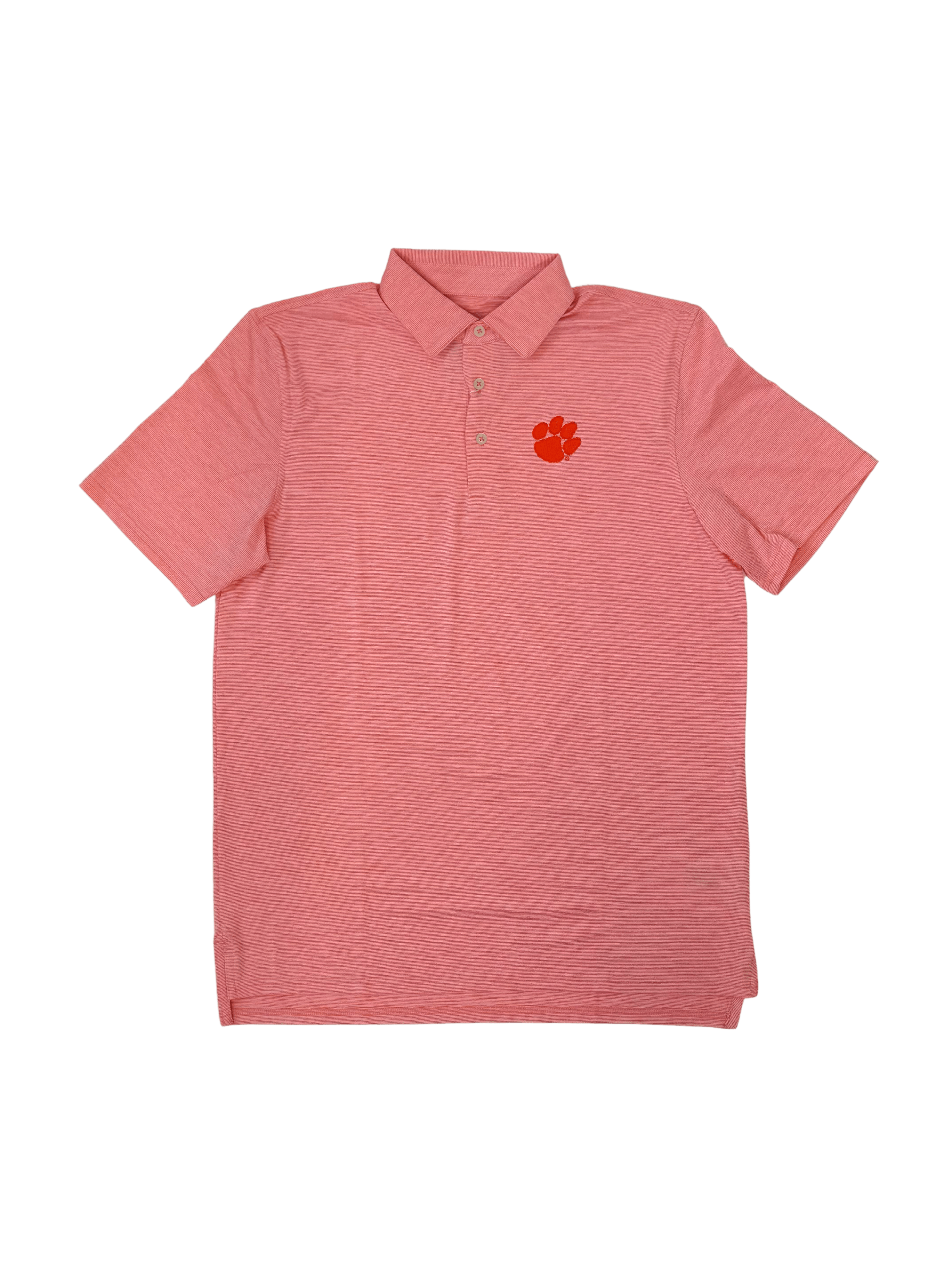 Southern Tide Polos Clemson Tigers Driver Spacedye Polo Shirt- Endzone Orange
