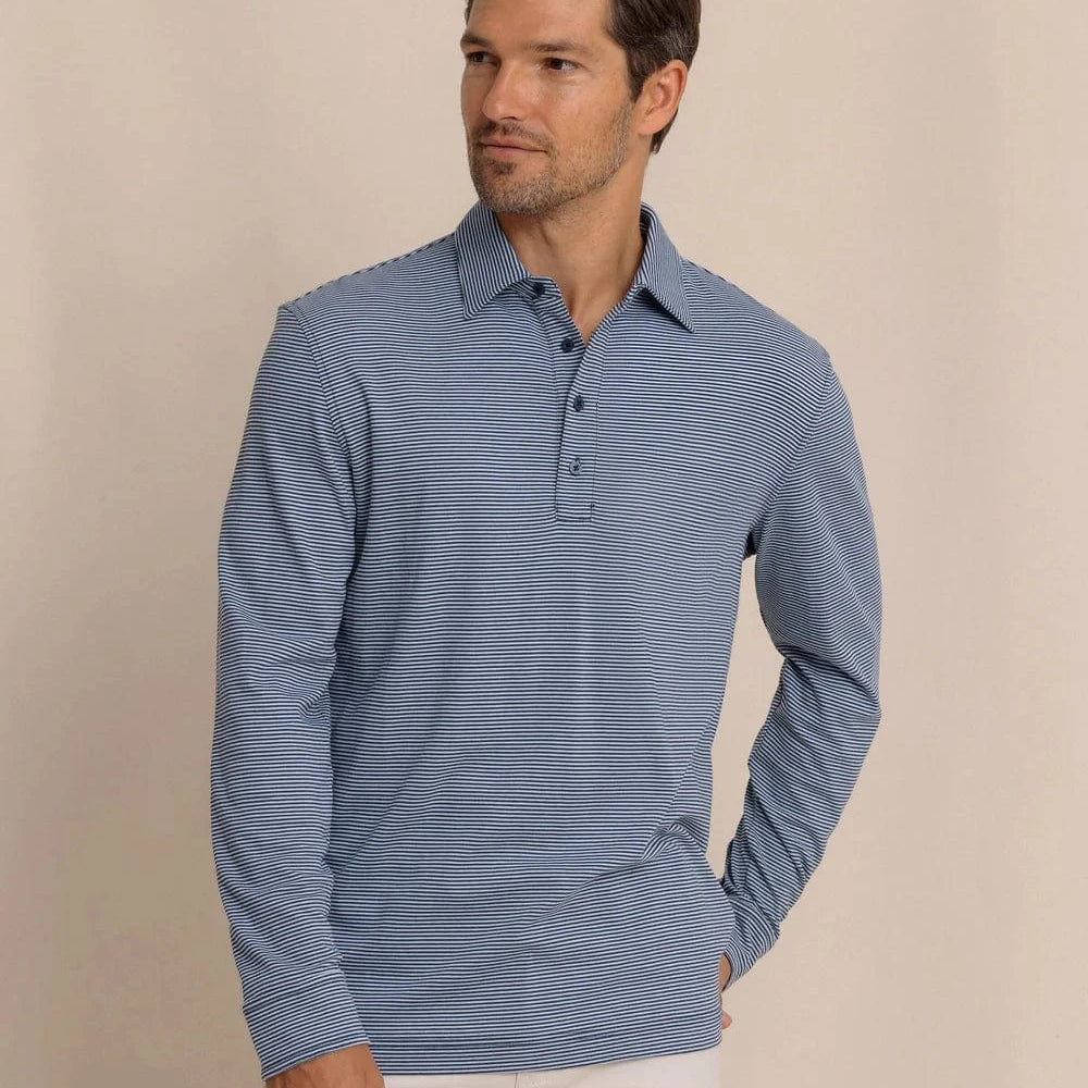Southern Tide Polos DRESS BLUE / S Sandy Cay Long Sleeve Knit Polo