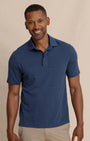Southern Tide Polos Dress Blue / S Woodland Covered Placket Polo