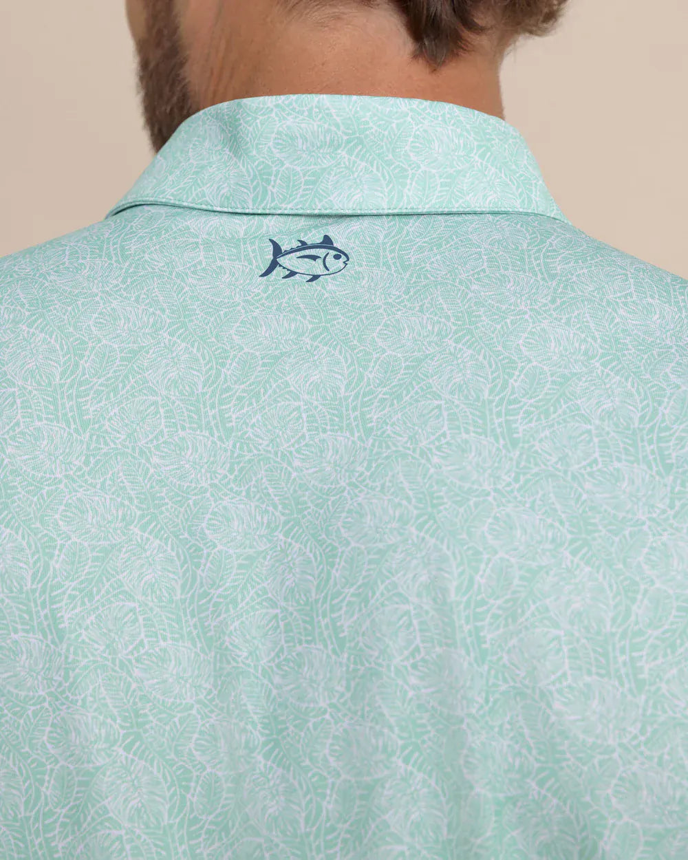 Southern Tide Polos Driver Beach Palms Printed Polo