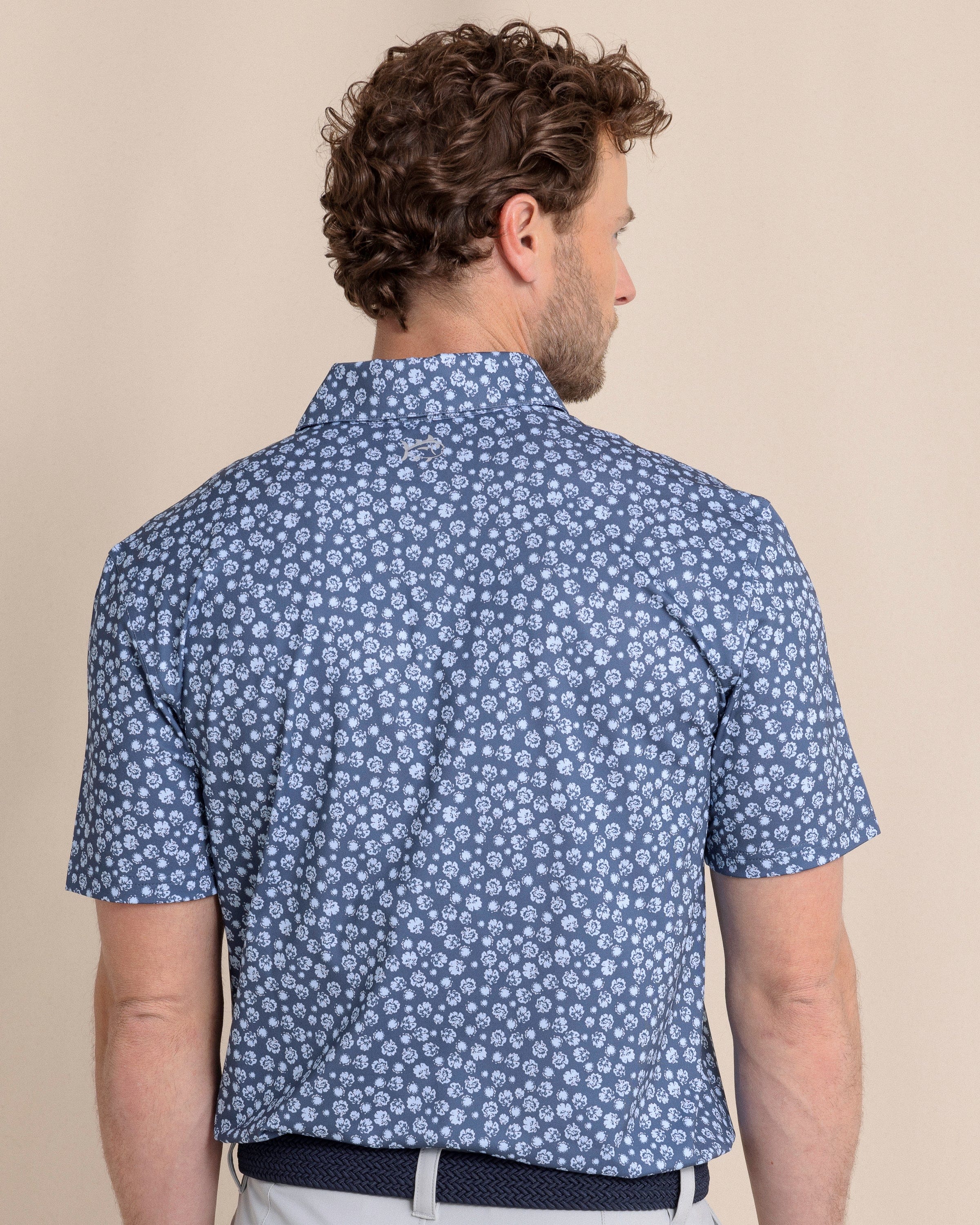 Southern Tide Polos Driver Blossom Bliss Polo - Light Indigo