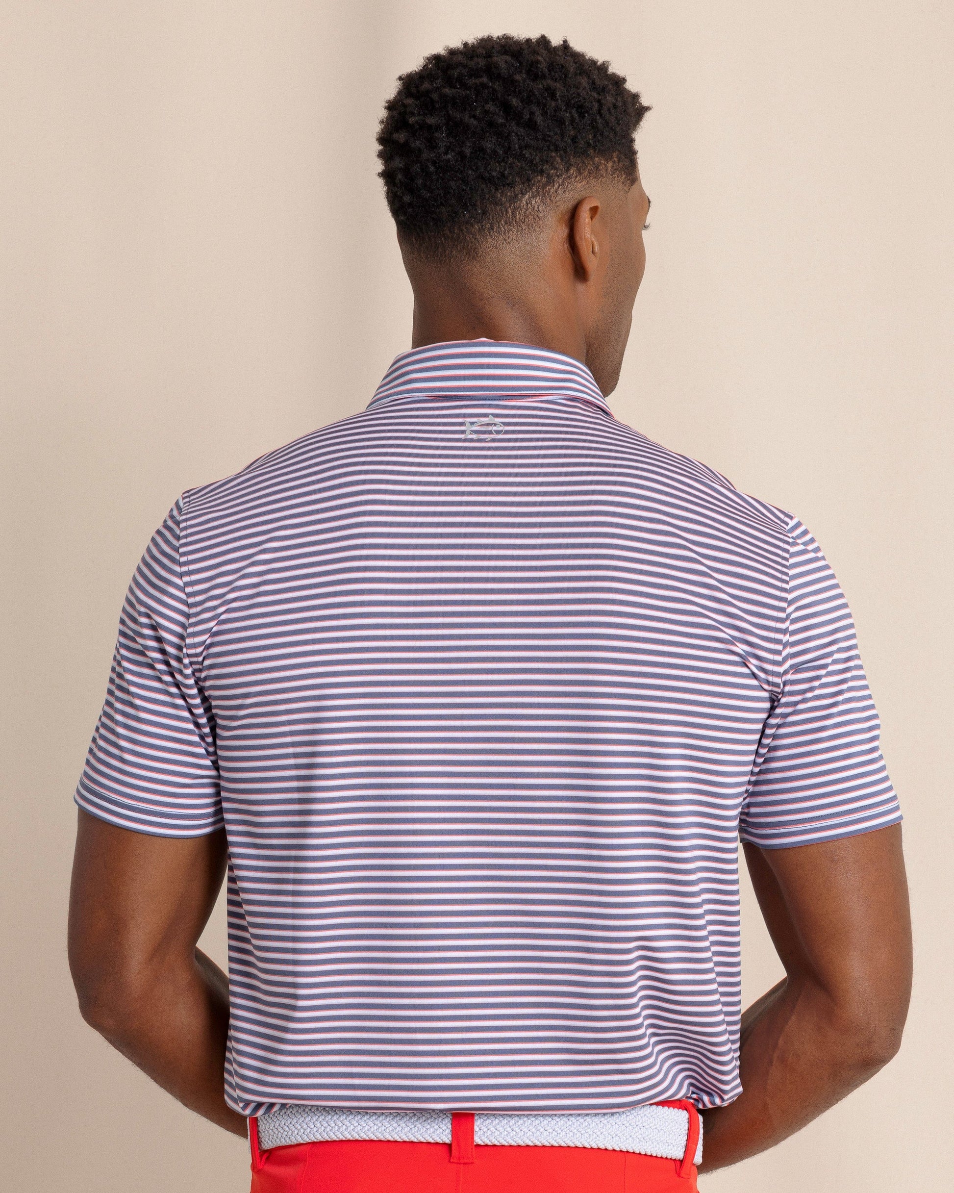 Southern Tide Polos Driver Caravel Stripe Polo - Light Indigo