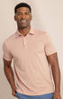 Southern Tide Polos Driver Caravel Stripe Polo - Peach Parfait