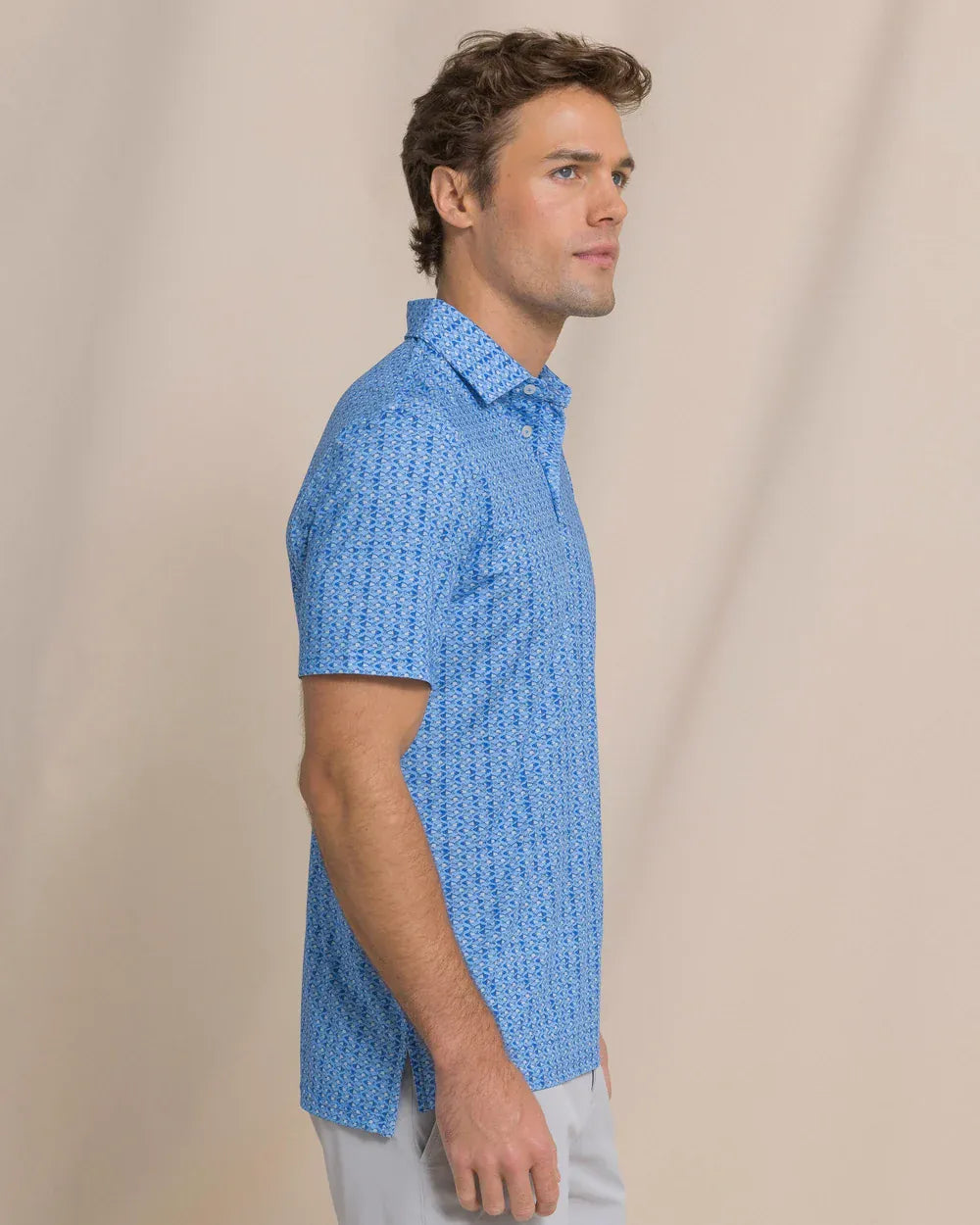 Southern Tide Polos Driver Fish Printed Polo