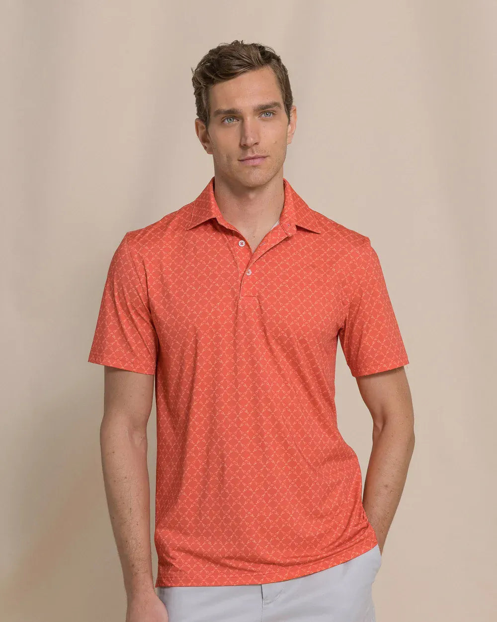 Southern Tide Polos Driver Lobster Printed Polo
