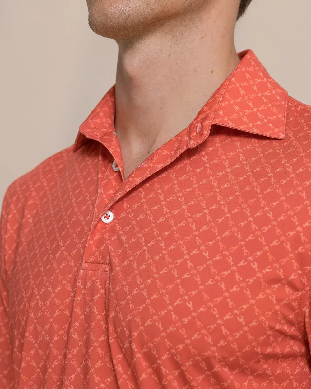 Southern Tide Polos Driver Lobster Printed Polo