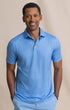 Southern Tide Polos Driver Seaside Geo Printed Polo in Blue Stream