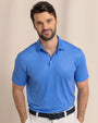 Southern Tide Polos Driver Snazzy Scales Printed Polo - Dazzling Blue