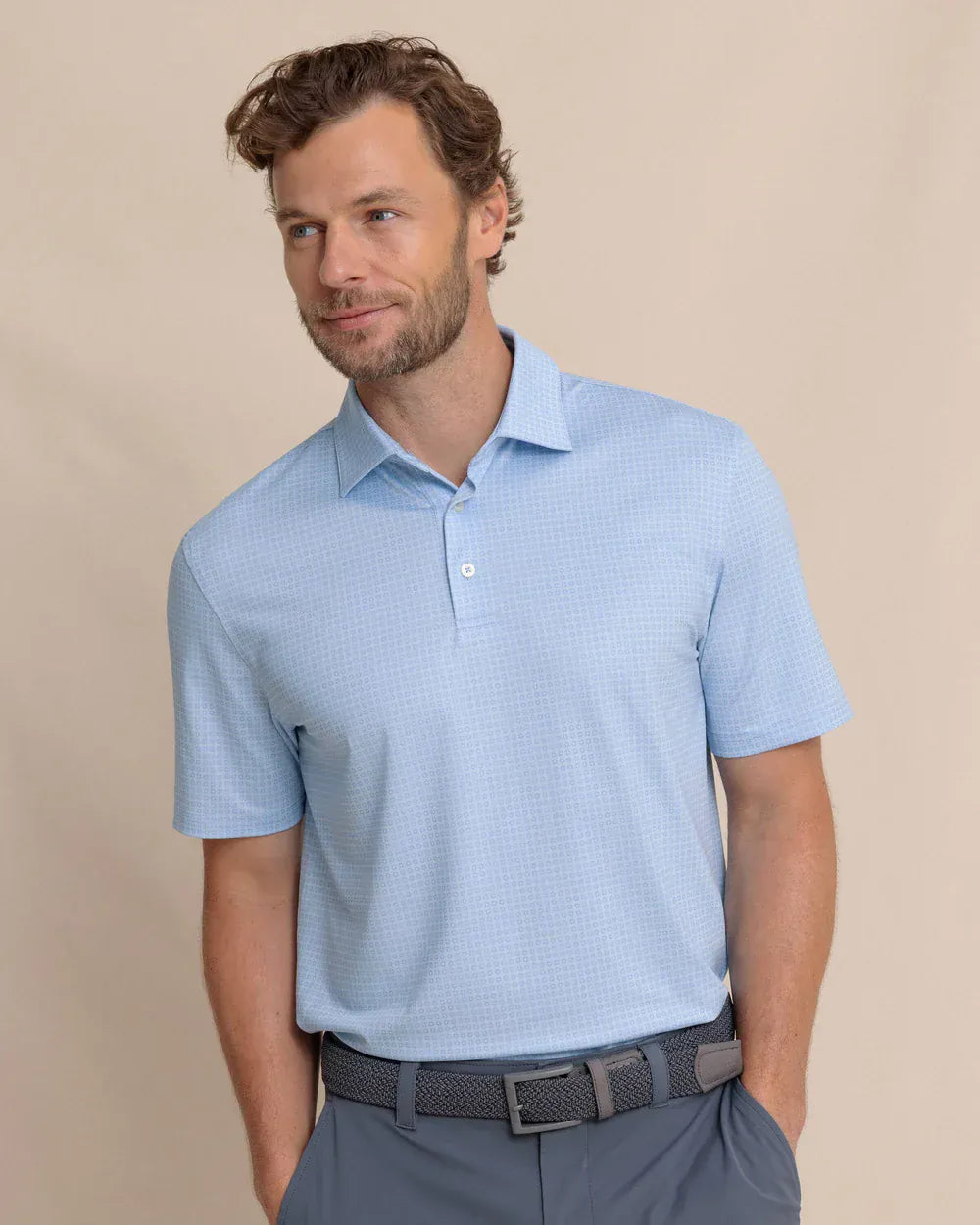Southern Tide Polos Driver Spring Geo Printed Polo