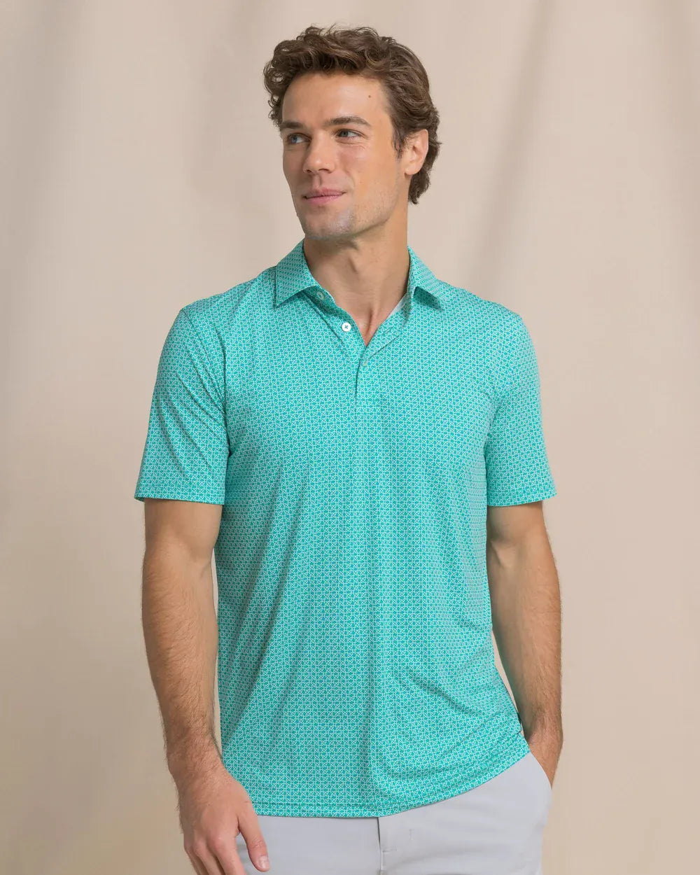 Southern Tide Polos Driver Weaving Around Printed Polo