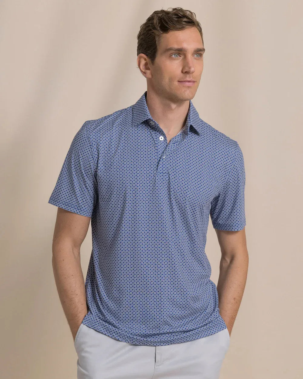 Southern Tide Polos Driver Weaving Around Printed Polo
