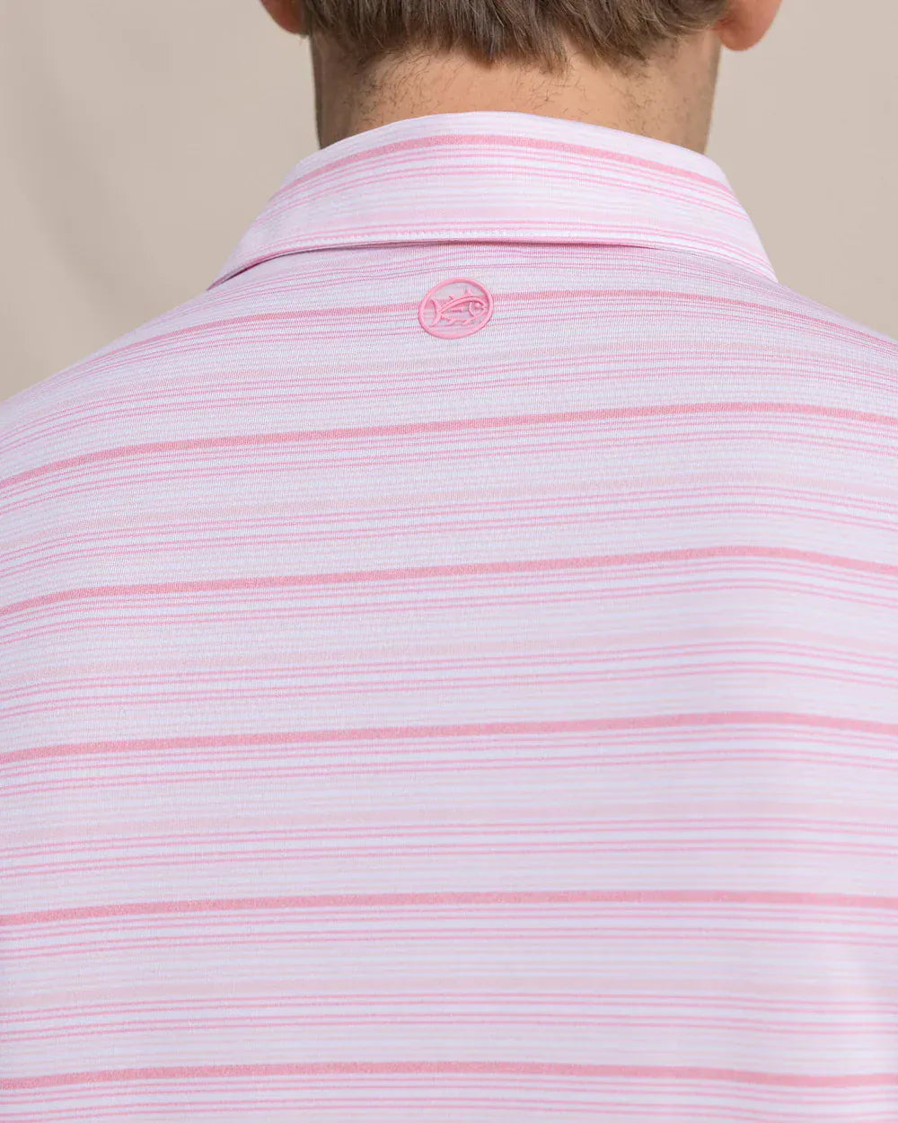 Southern Tide Polos Driver Wild Winds Stripe Polo in Heather Sea Pink