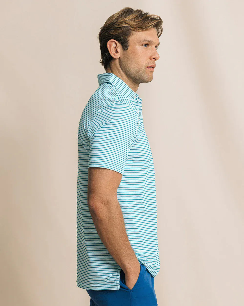 Southern Tide Polos Pelican Landing Stripe Performance Polo