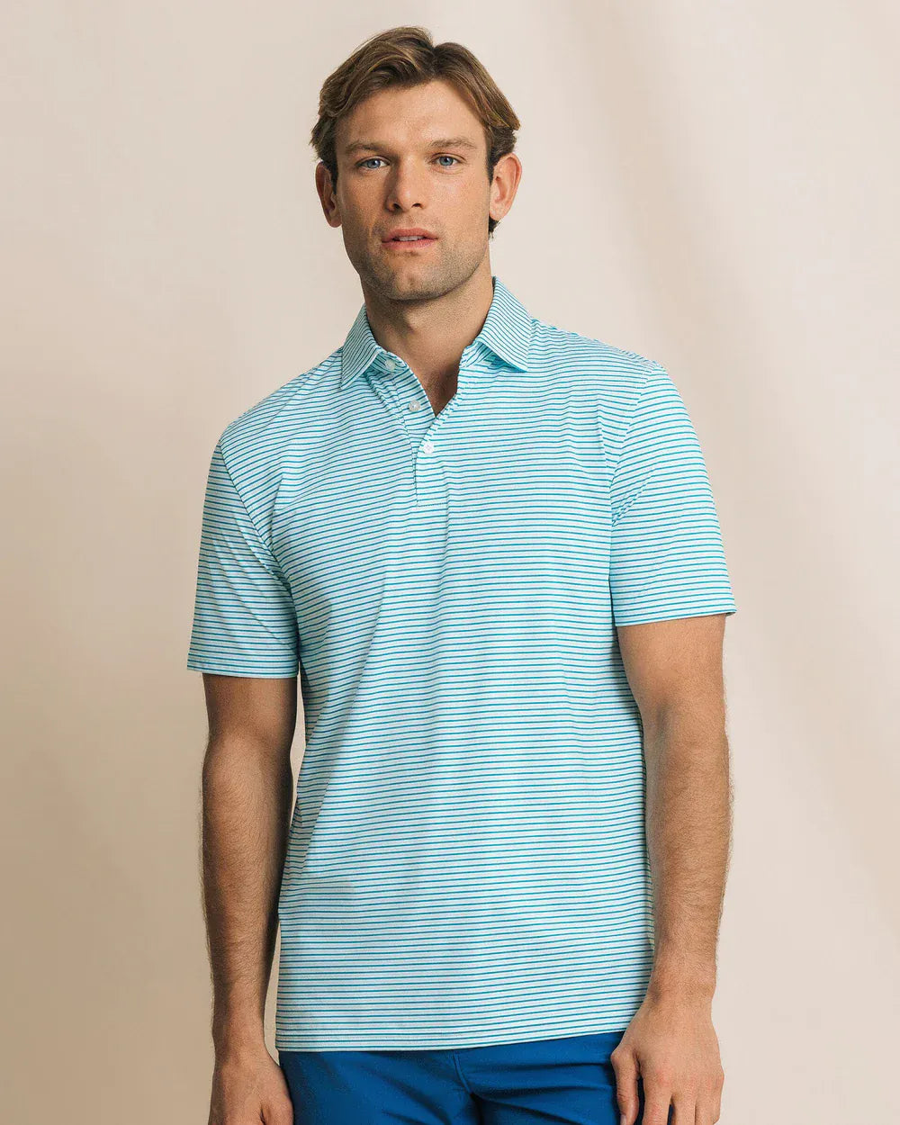 Southern Tide Polos Pelican Landing Stripe Performance Polo