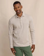 Southern Tide Polos SANDSTONE KHAKI / S Sandy Cay Long Sleeve Knit Polo