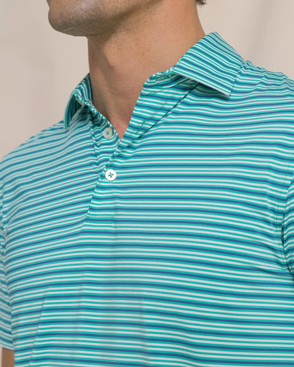 Southern Tide Polos Shipwatch Stripe Coastal Breeze® Performance Polo