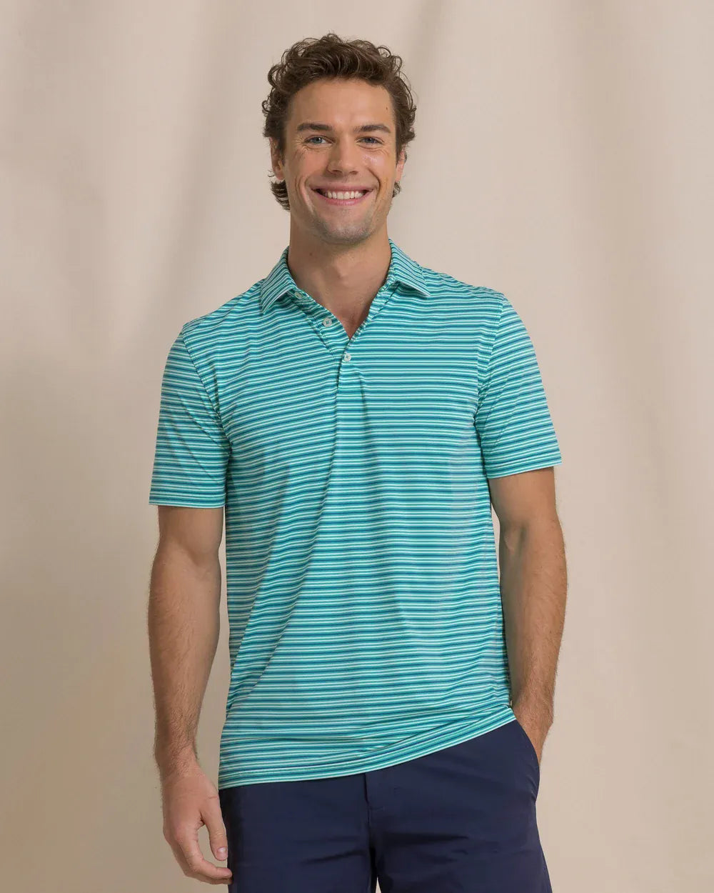 Southern Tide Polos Shipwatch Stripe Coastal Breeze® Performance Polo