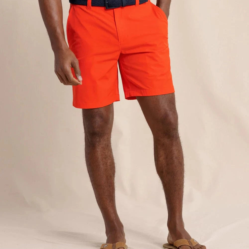Southern Tide Shorts brrr-die Performance Short 8" - Poppy Red