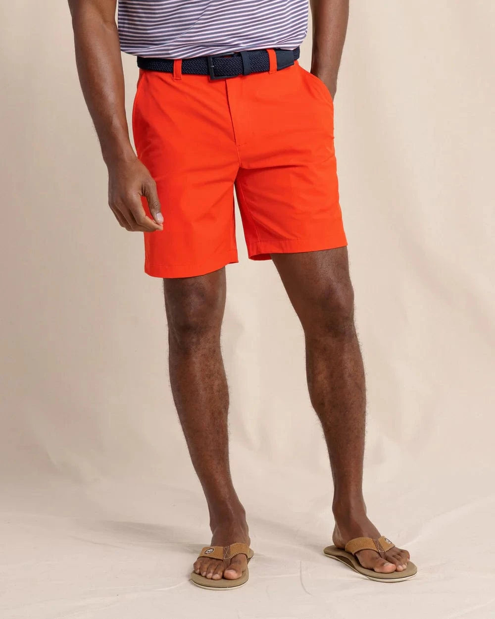 Southern Tide Shorts brrr-die Performance Short 8" - Poppy Red