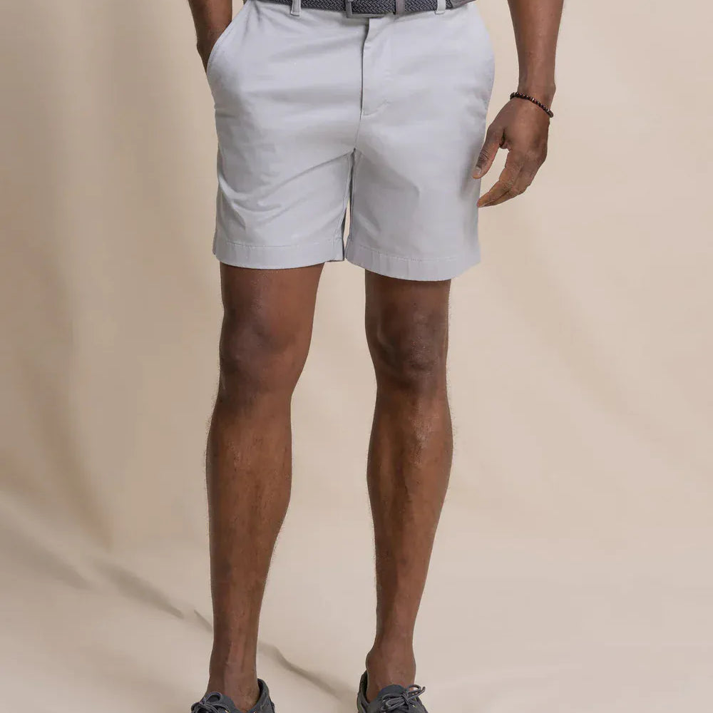 Southern Tide Shorts Channel Marker 7" Stretch Chino Short in Seagull Grey