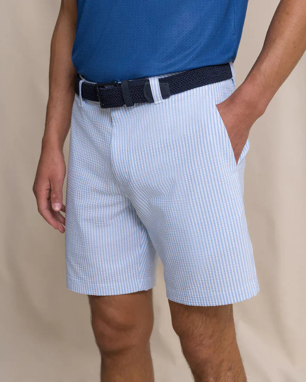 Southern Tide Shorts Coral Vista Seersucker 8" Coastal Breeze® Performance Short