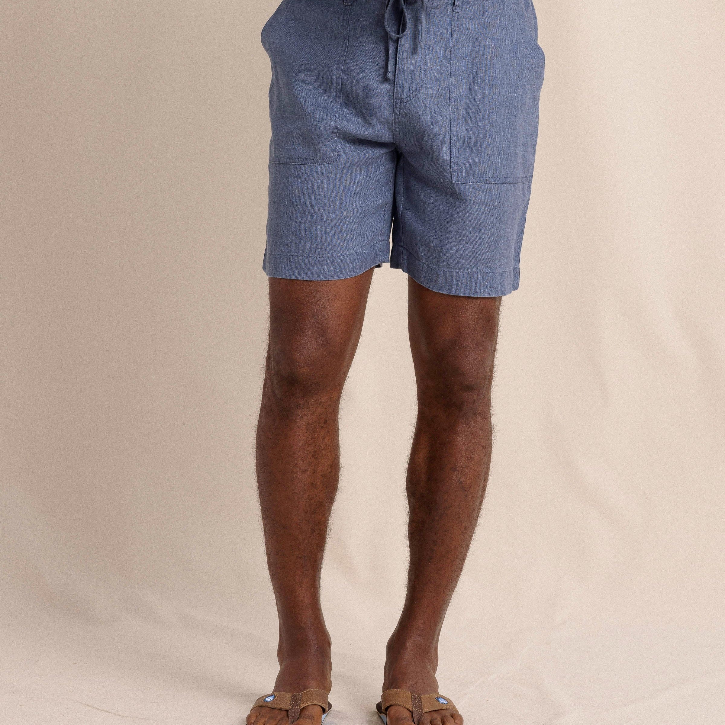 Southern Tide Shorts Heritage Preserve Linen Short 7" - Light Indigo
