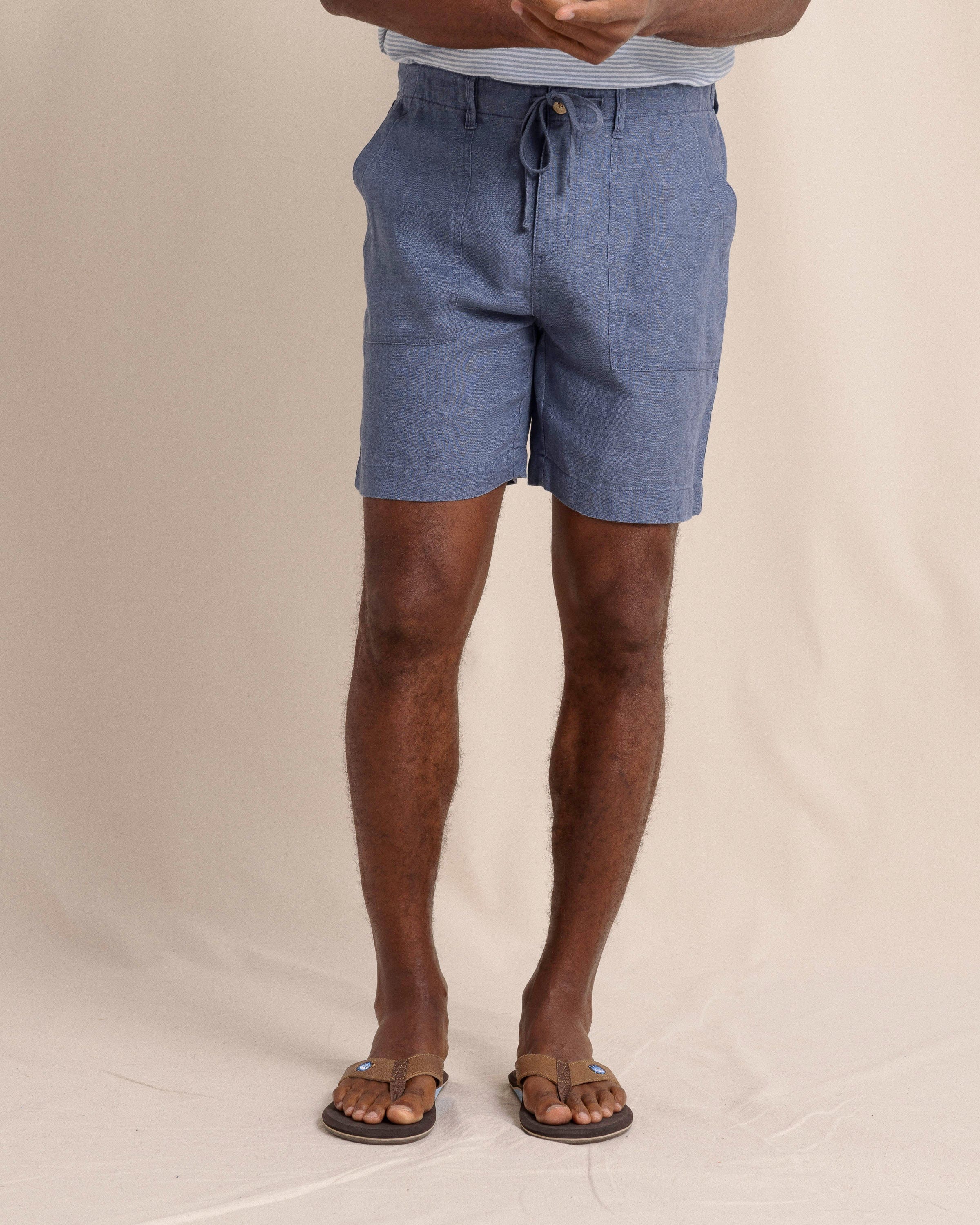 Southern Tide Shorts Heritage Preserve Linen Short 7" - Light Indigo