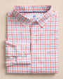 Southern Tide Sport Shirts Albemarle Gingham brrr°® Intercoastal Sport Shirt in Sunkist Coral