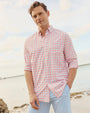 Southern Tide Sport Shirts Albemarle Gingham brrr°® Intercoastal Sport Shirt in Sunkist Coral