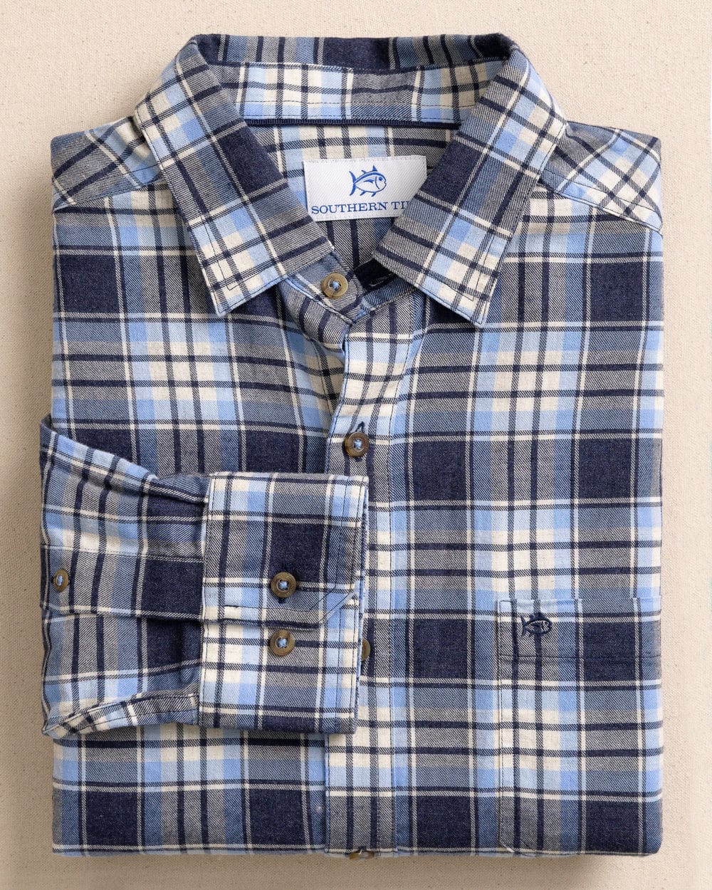 Southern Tide Sport Shirts Ashborough Plaid Brushed Twill Sport Shirt