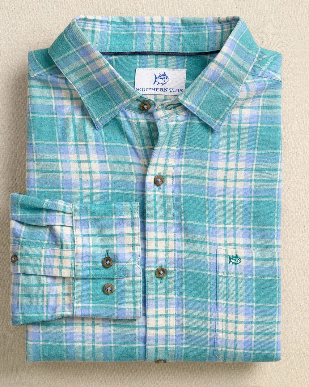 Southern Tide Sport Shirts Ashborough Plaid Brushed Twill Sport Shirt
