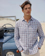 Southern Tide Sport Shirts Benton Plaid Heather Double Cloth Long Sleeve Sport Shirt
