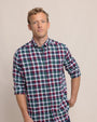 Southern Tide Sport Shirts Cobblestone Plaid Beach Flannel Sport Shirt- Muscadine
