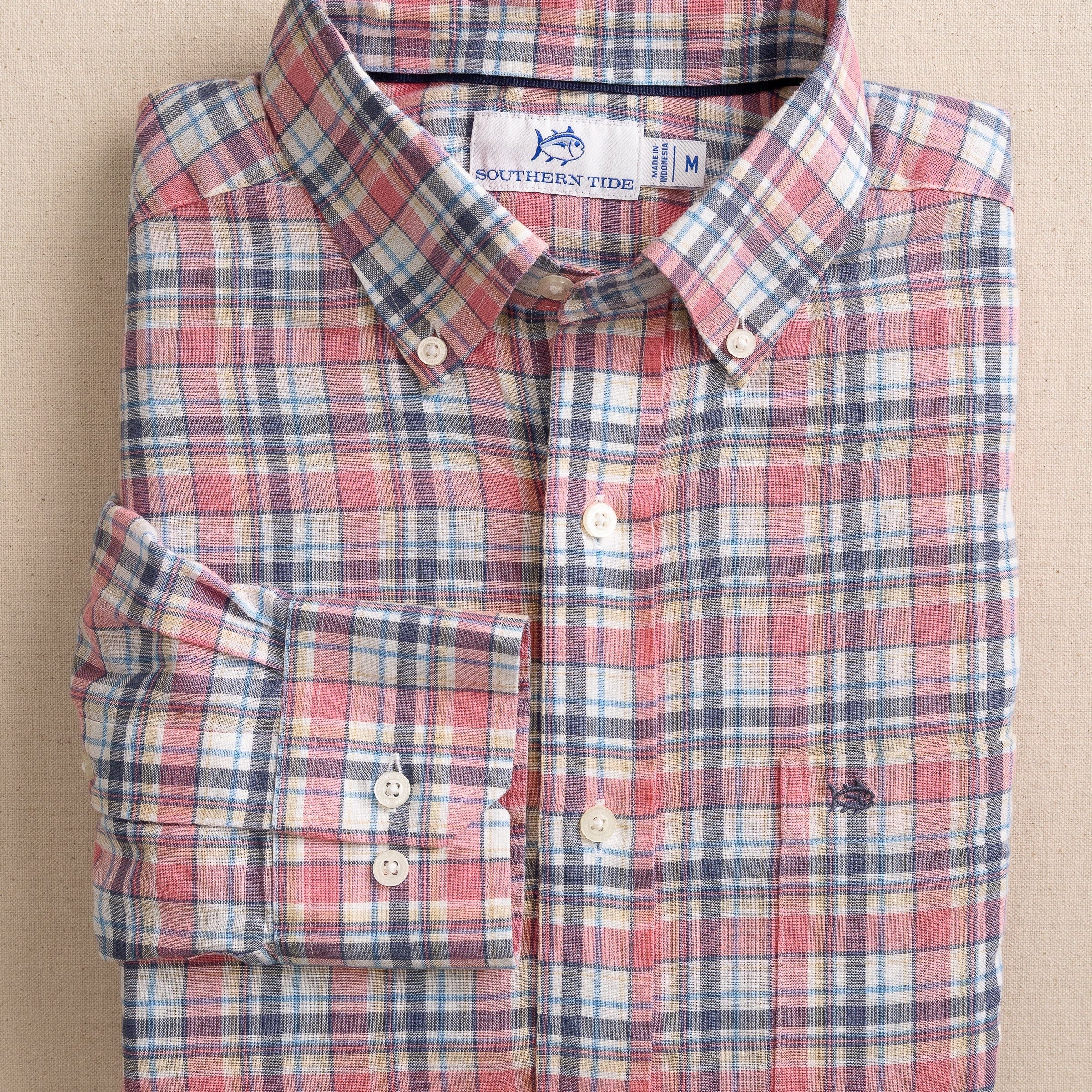 Southern Tide Sport Shirts Emerald Shores Sport Shirt - Bubblegum